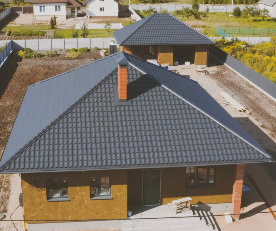 Residential metal roof panel system on a Texas home